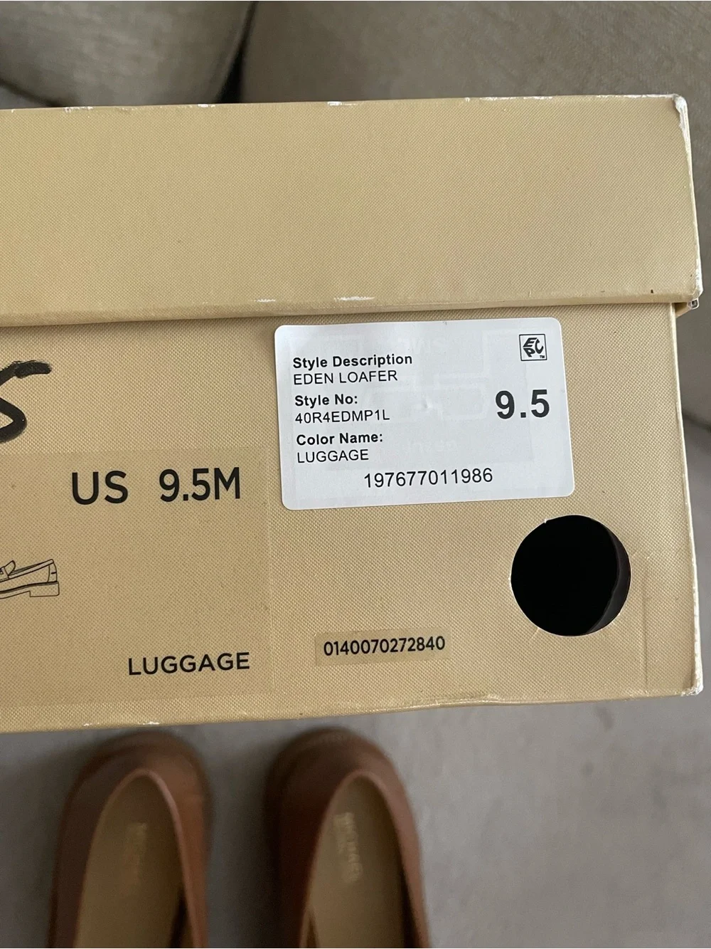 Michael Kors Eden Penny Loafers in Luggage NIB